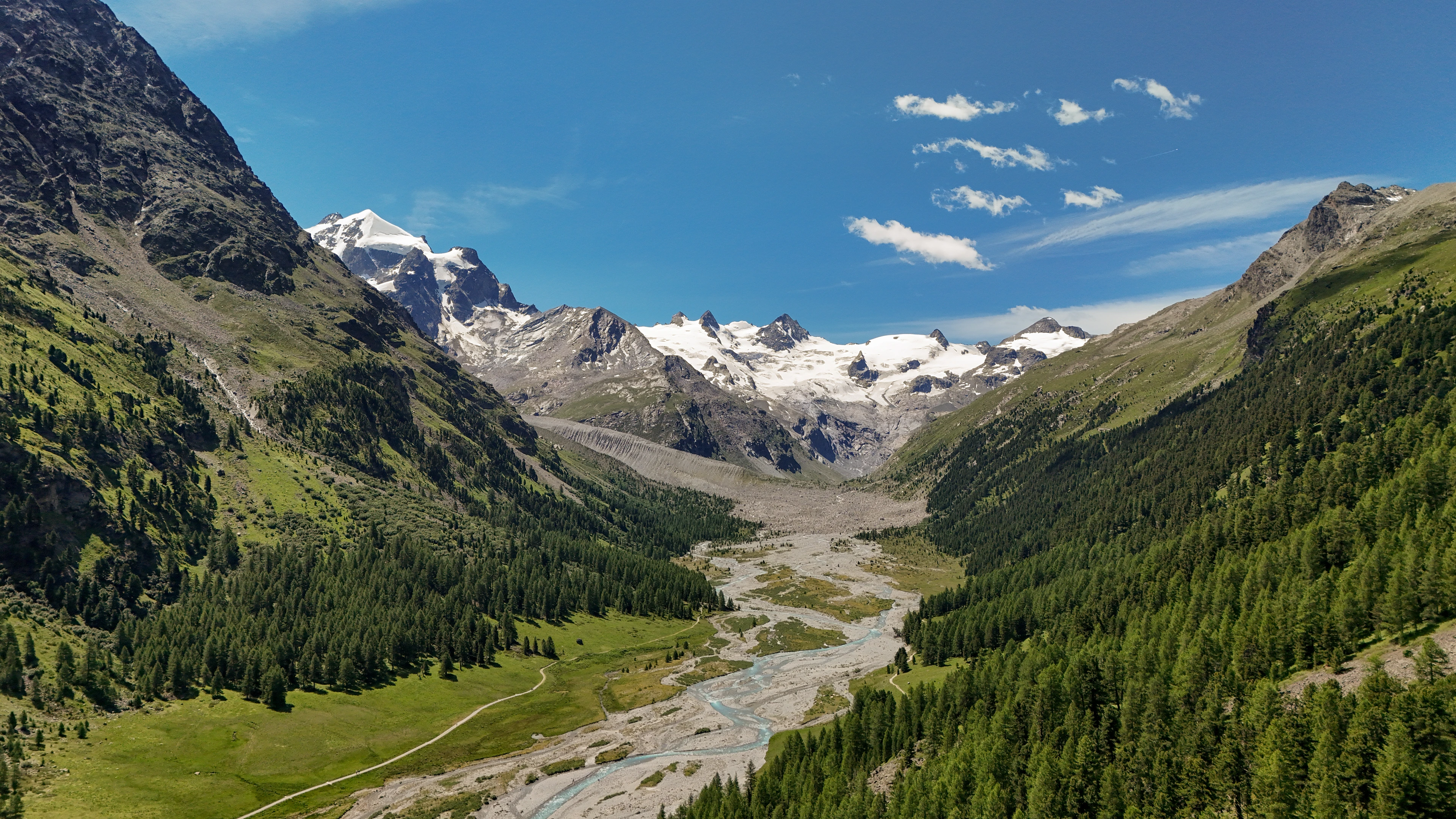 Berglandschap bij de Piz Bernina